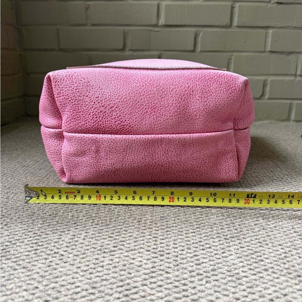 Portland Leather Goods Large Tote Pebbled Bubblegum Pink Bag Work Travel EUC - Picture 10 of 11